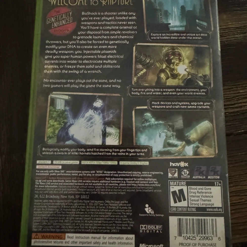 Microsoft Xbox 360 BioShock Black and Green Edition